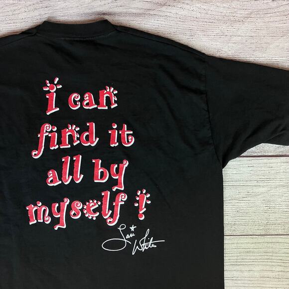 Vintage 1990s Lari White Lead Me Not Into Temptation T-shirt - Picture 2 of 9